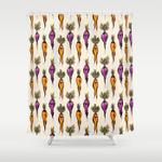 sexy carrots botanical chart tattoo flash shower curtain 0
