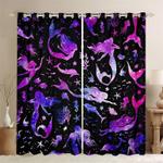 shades of mermaid under the sea blackout curtains mermaid lovers gift kid room blackout window curtains 100 polyester 41 7 107 9 0