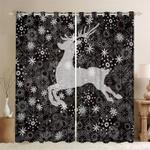 shadow running deer in snow all over blackout curtains christmas gifft blackout window curtains 100 polyester 41 7 107 9 0