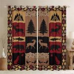 shadow wild animal in jungle blackout curtains gift idea nature lovers blackout window curtains 100 polyester 41 7 107 9 0
