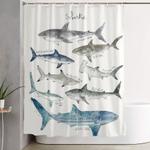 sharks shower curtain 0