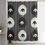sheep black white shower curtain 0