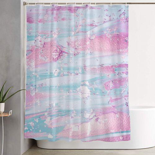 Shine Shimmer Pastel Pink And Blue Modern Shower Curtain Set For Bathroom Decor Best Gift For Friends shine shimmer pastel pink and blue modern shower curtain 0