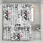 shinee bigbang super junior korean boy band shower curtains 0