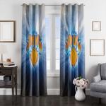 shining bright new york knicks logo window curtain 0