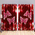 shining jewel uncrust pink butterfly curtain butterflies lovers blackout window curtains 100 polyester 417 1079 0