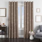 short brown curve lines window curtain 0