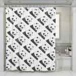 shy pattern panda shower curtains 0