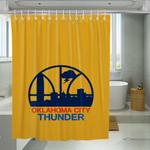 silhouette oklahoma city thunder shower curtains 0