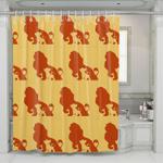 simba the lion king silhouette shower curtains 0