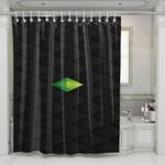 simple dark theme the sims shower curtains 0