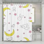 simple rabbit and sailor moon stuff shower curtains 0