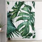 simply island palm leaves shower curtain 0