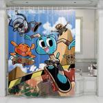 skateboarding the amazing world of gumball shower curtains 0