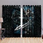 skull dead halloween skull devil riding horse skull lover gift blackout window curtains 100 polyester 417 1079 0