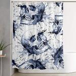skull pattern shower curtain 0