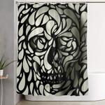 skull shower curtain 0