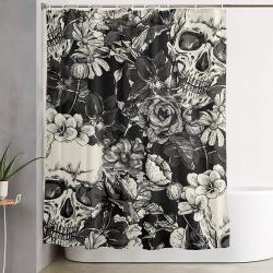 Skulls Halloween Skull Shower Curtain Set Bathroom Set For Bathroom Decor Best Gift For Friends