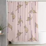 sloths pole dancing club shower curtain 0