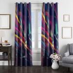 slow light leak dark colorful window curtain 0