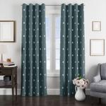 small white love pattern window curtain 0