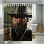 smooth painting red dead redemption 2 shower curtains 0