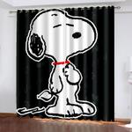 snoopy curtains blackout window treatments drapes for room decoration 0