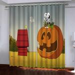 snoopy pattern curtains blackout window drapes 0
