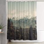 snow capped sierras shower curtain 0
