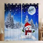 snowman blackout curtain christmas eve window curtain christmas curtain home holiday decoration blackout window curtains 100 polyester 41 7 107 9 0