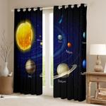 solar system blackout curtain solar curtain astronaut curtain planets print window curtain home decoration blackout window curtains 100 polyester 41 7 107 9 0