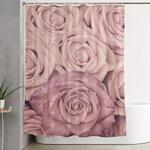 some people grumble pink rose pattern roses garden shower curtain 0
