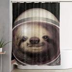 space sloth shower curtain 0