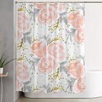 sparkling ros flora shower curtain 0