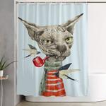 sphynx cat shower curtain 0