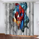 spider man curtains cosplay blackout window drapes boys room decoration 0