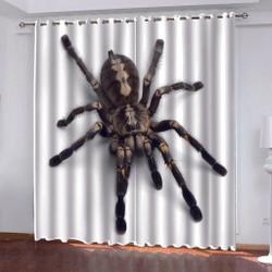 Spider Pattern Curtains Blackout Window Drapes Home Decor Meaningful Gift Decoration