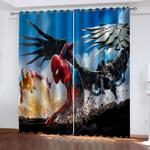 spiderman curtains cosplay blackout window drapes kids room decoration 0