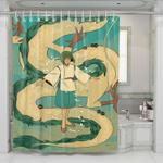 spiried away haku dragon shower curtains 0