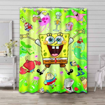 spongebob squarepants cartoon waterproof curtain bathroom shower 0