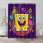 spongebob squarepants shower curtain waterproof polyester fabric 0
