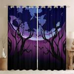 spooky halloween moon night curtains halloween curtain decor halloween festival party blackout window curtains 100 polyester 41 7 107 9 0