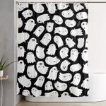 spooky kawaii ghosts shower curtain 0