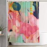 spring moon earth garden shower curtain 0