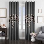 spurs wood logo window curtain 0