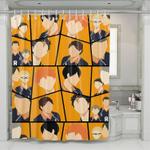 squad of karasuno volley team haikyuu shower curtains 0