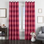 square pink cotton window curtain 0