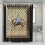 star trek communicator shower curtains 0