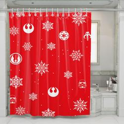 Star Wars And Christmas Winter Shower Curtain Set For Bathroom Decor Gift For Friends
