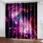 starry sky space curtains blackout window treatments drapes room decor 0